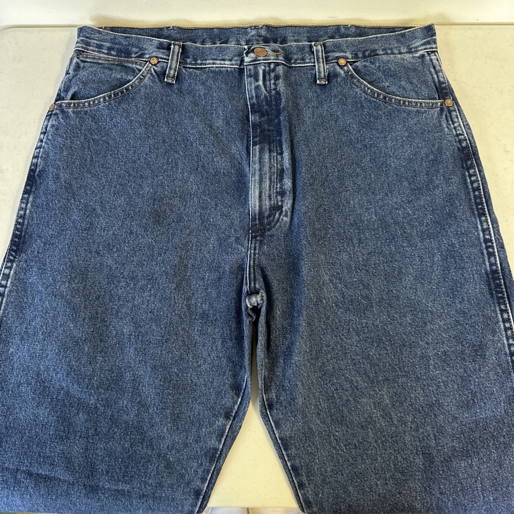 Wrangler‎ Jeans 38x36 Cowboy Western Straight USA Original Fit Dark Stone 13MWZ